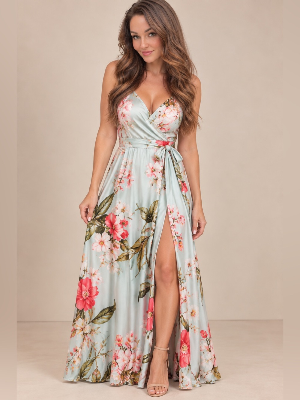Still the One Blue Floral Maxi Dress